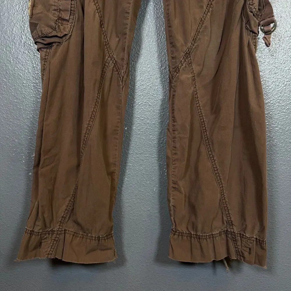 Abercrombie and Fitch 29/31 brown DISTRESSED CARGO VINTAGE Y2K baggy
